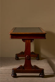 Early Victorian mahogany and black leather writing table by Johnstone & Jeanes - TallBoy Interiors