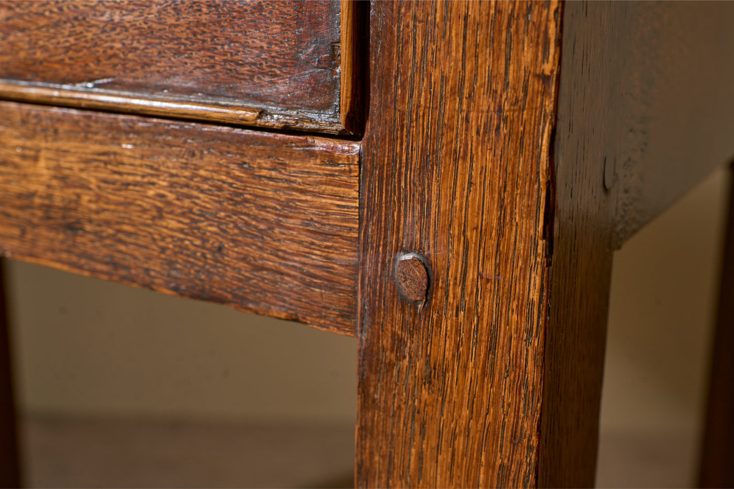 18th century Oak single drawer table - 2