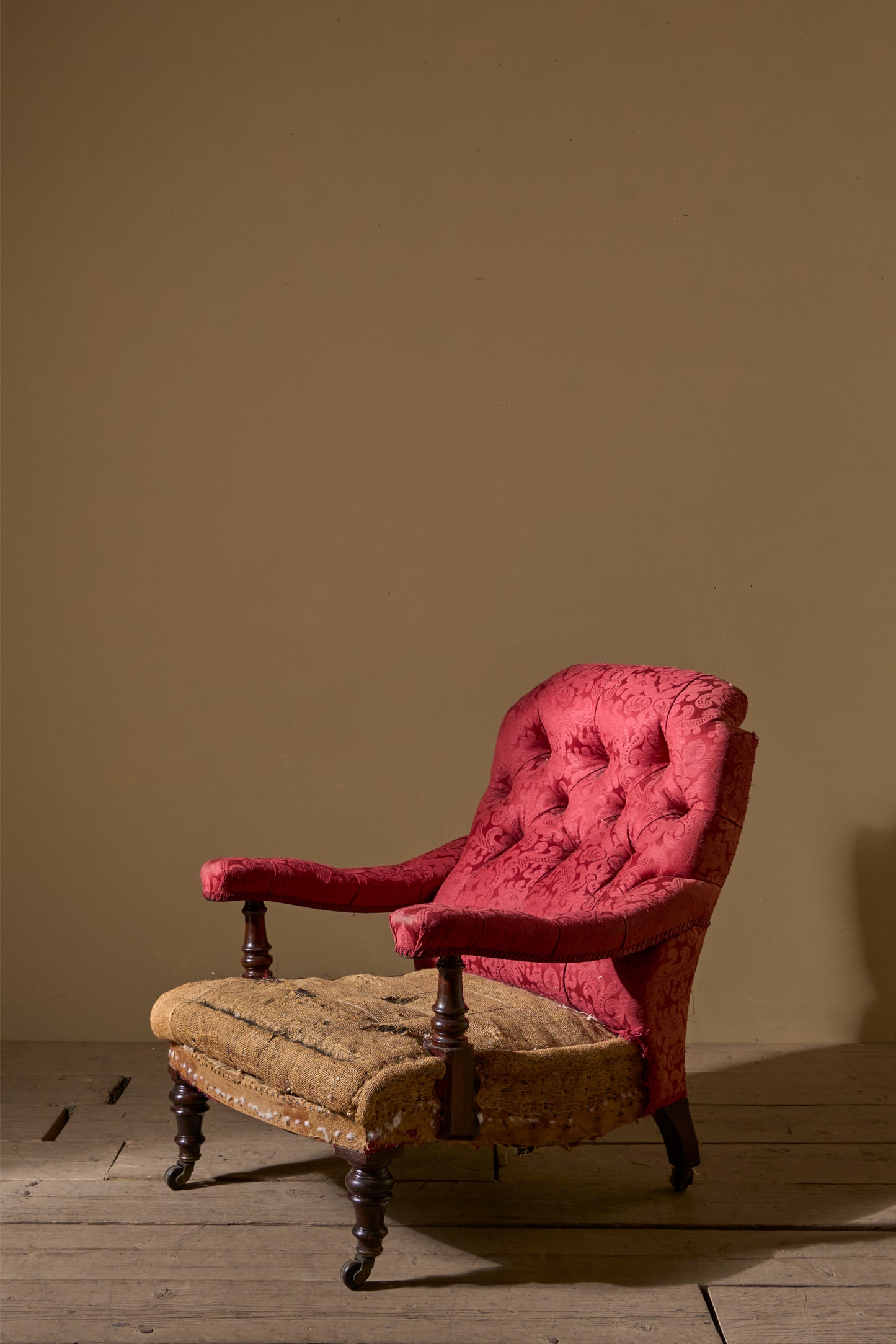 19th century English country house open armchair