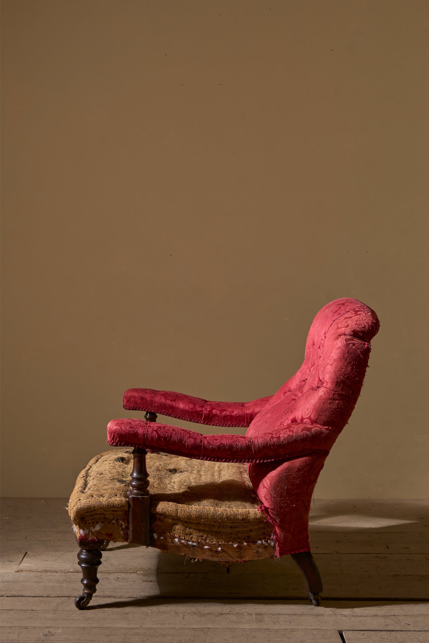 19th century English country house open armchair