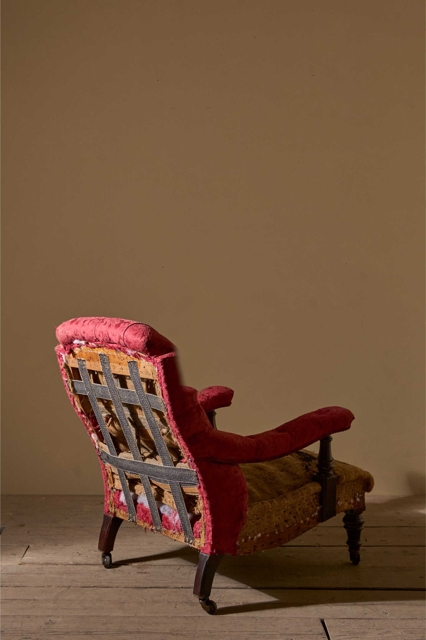 19th century English country house open armchair