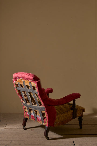 19th century English country house open armchair