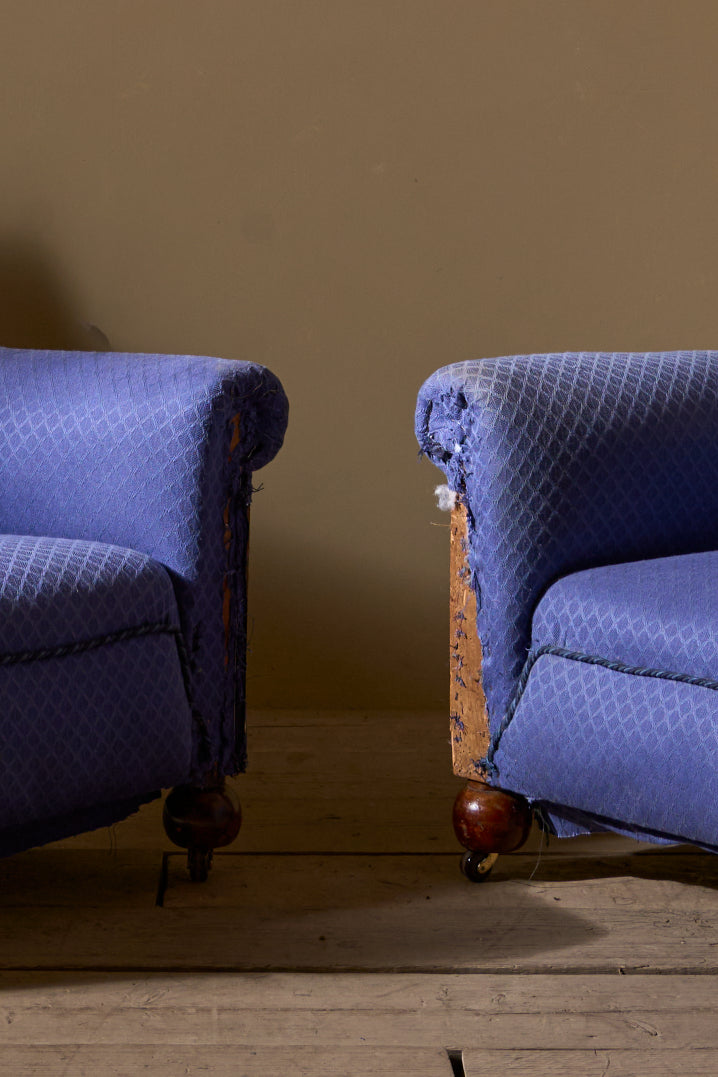 Pair or Art Deco club chairs