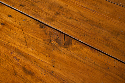 19th century French oak and fruitwood oval dining table