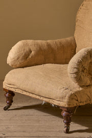 Large proportioned 19th century Grafton style armchair