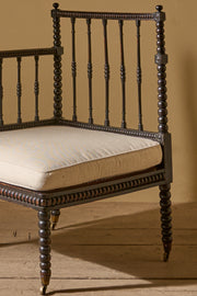 19th century Ebonised bobbin corner chair