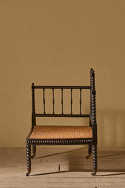 19th century Ebonised bobbin corner chair