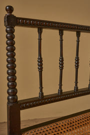 19th century Ebonised bobbin corner chair