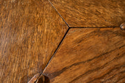 Early 19th century oak clover shaped side table