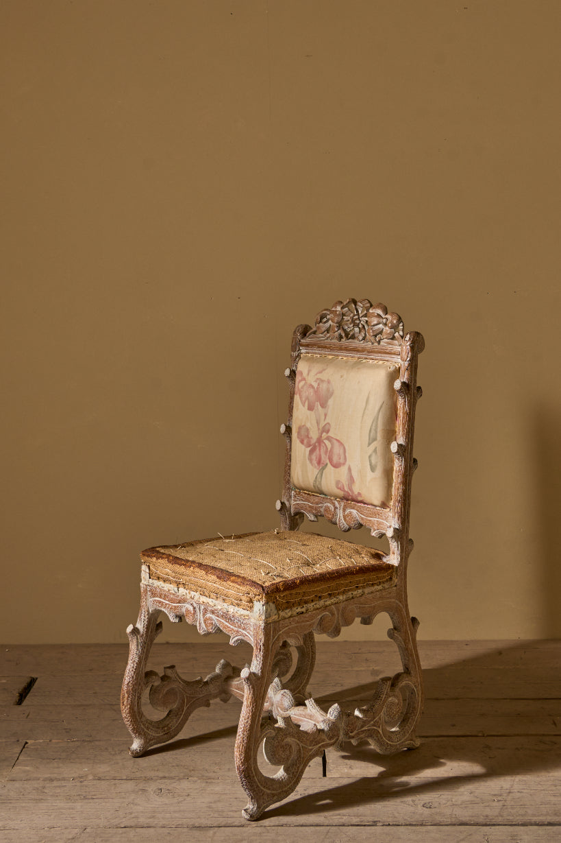 19th century Faux Bois side chair