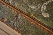 Large 19th century painted marriage trunk