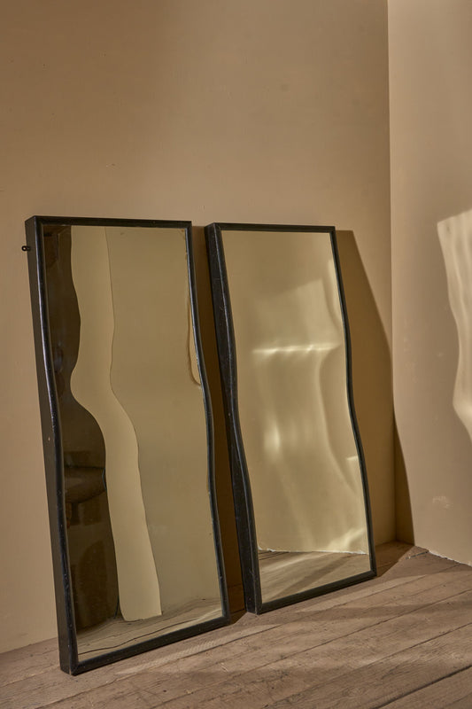 Pair of early 20th century original Fairground fun house mirrors - TallBoy Interiors
