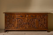 Mid 20th century Solid oak Brutalist Spanish sideboard