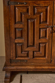 Mid 20th century Solid oak Brutalist Spanish sideboard