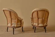 Pair of Neatly proportioned Napoleon III tub chairs
