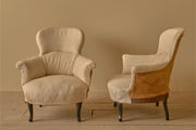 Pair of Napoleon III spoon back armchairs