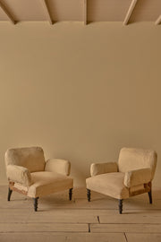 Pair of Napoleon III pillow armed armchairs