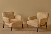 Pair of Napoleon III pillow armed armchairs