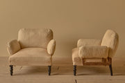 Pair of Napoleon III pillow armed armchairs