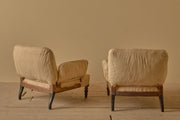 Pair of Napoleon III pillow armed armchairs