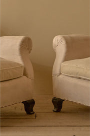 Pair of 1920's French club chairs