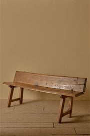 18th Century solid walnut Spanish hall bench