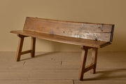 18th Century solid walnut Spanish hall bench