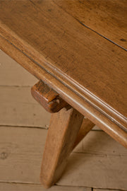 18th Century solid walnut Spanish hall bench