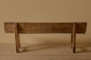 18th Century solid walnut Spanish hall bench