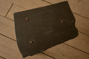 Mid century French steel and slate side table