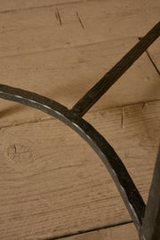 Mid century French steel and slate side table