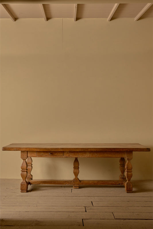 18th century Solid chestnut dining table - TallBoy Interiors