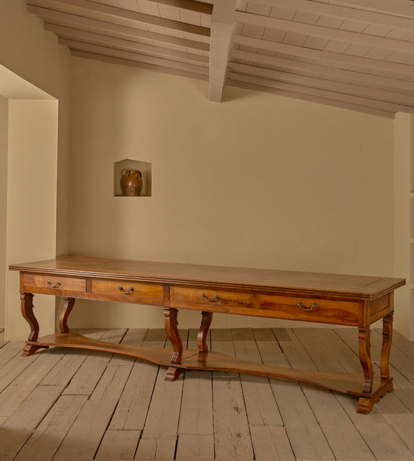 3.3m 19th century Walnut Italian drapers table