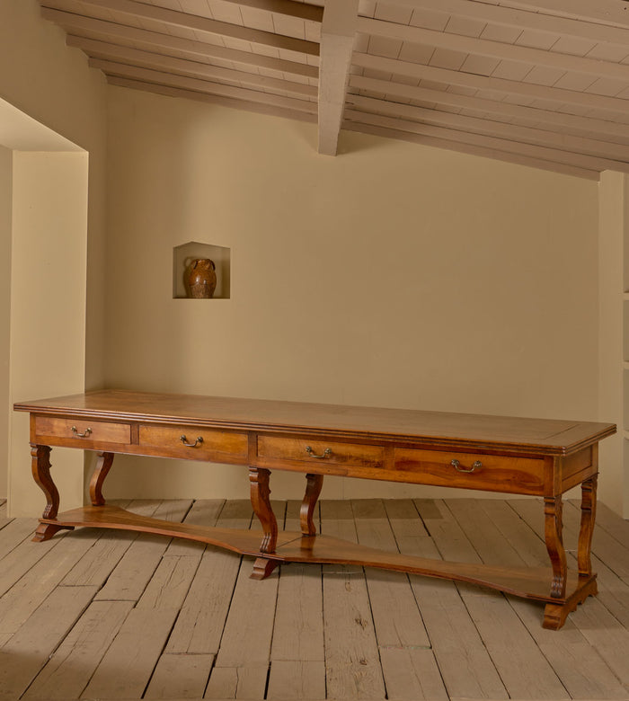 3.3m 19th century Walnut Italian drapers table