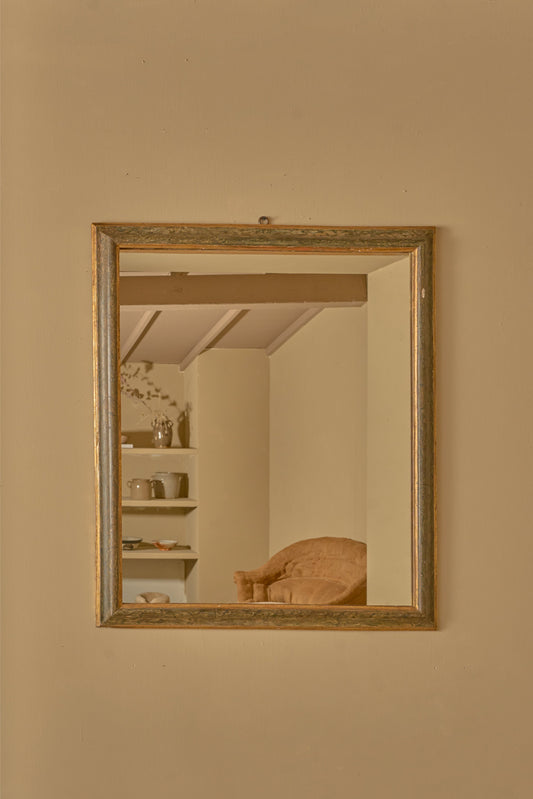 18th Century Italian faux marble painted framed mirror - No1