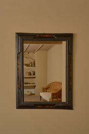 Large 19th century Italian Ebonised and faux tortoiseshell mirror - No1