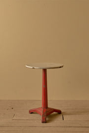 Art Deco steel and marble bistro table