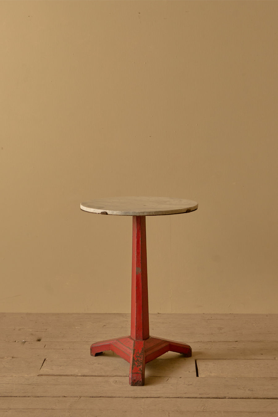Art Deco steel and marble bistro table