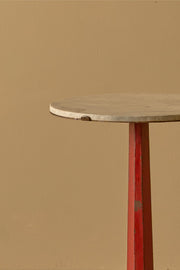 Art Deco steel and marble bistro table
