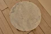 Art Deco steel and marble bistro table
