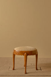 Art Deco burr walnut stool
