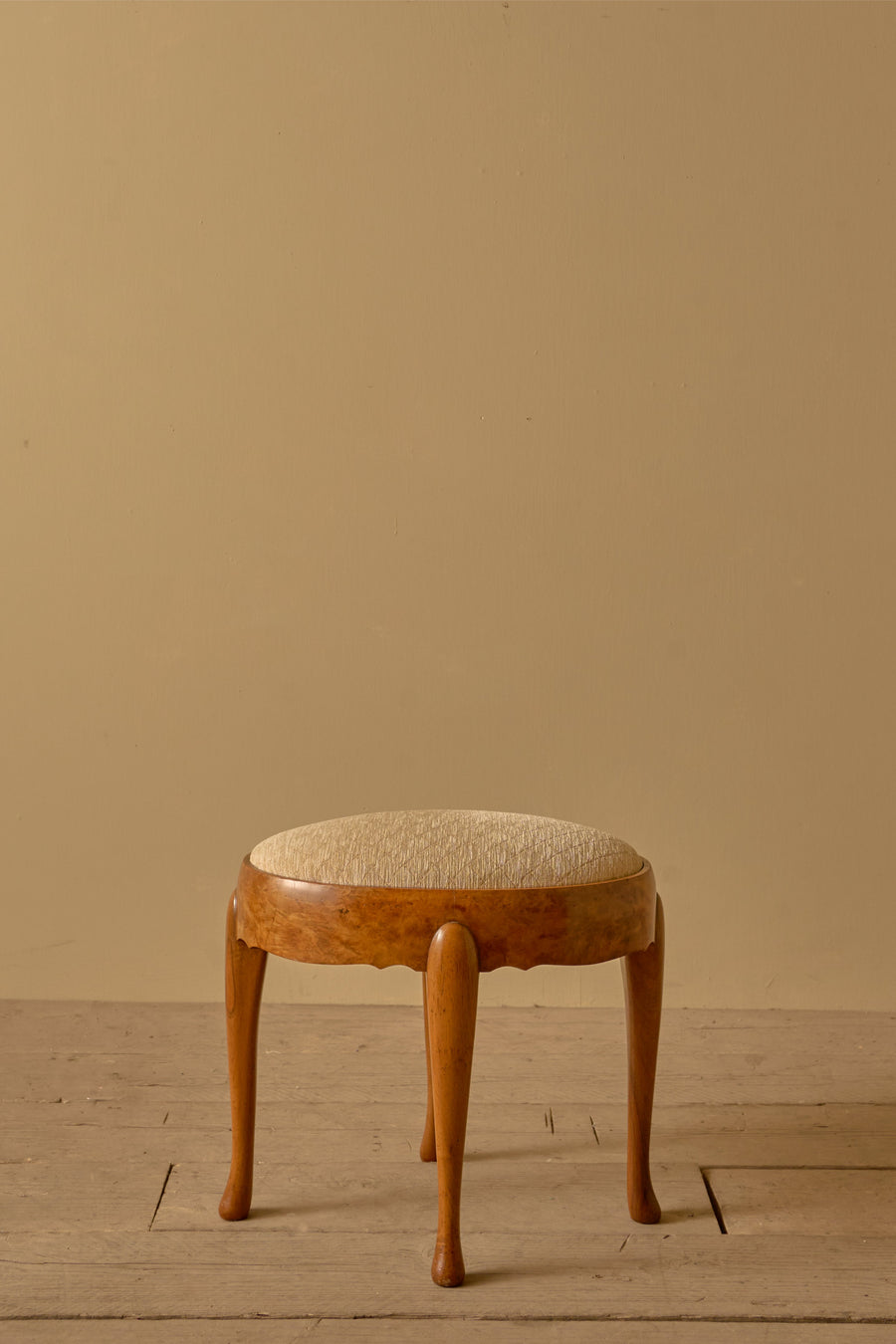 Art Deco burr walnut stool