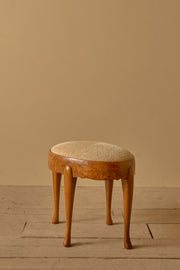 Art Deco burr walnut stool