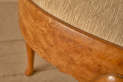 Art Deco burr walnut stool