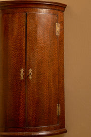 Georgian plum pudding mahogany corner cupboard