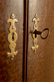 Georgian plum pudding mahogany corner cupboard