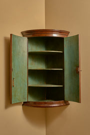 Georgian plum pudding mahogany corner cupboard