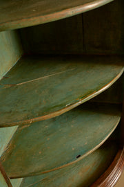 Georgian plum pudding mahogany corner cupboard
