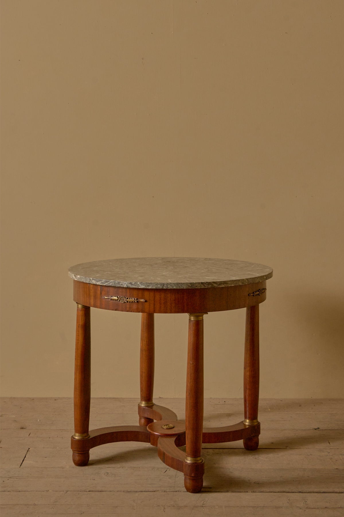 19th century French empire grey marble Gueridon table