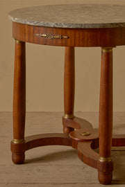 19th century French empire grey marble Gueridon table